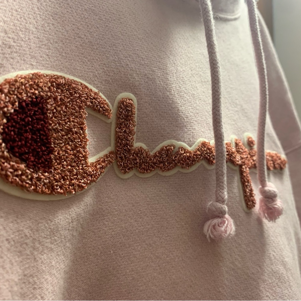 Pink Champion Reverse Weave Hoodie
